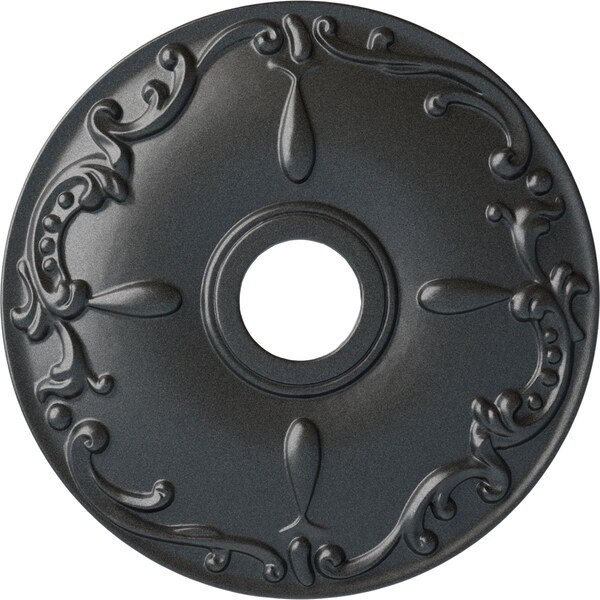 Ekena Millwork Kent Ceiling Medallion (Fits Canopies up to 5"), Hand-Painted Pewter, 18"OD x 3 1/2"ID x 1 1/4"P CM18KEPES - main